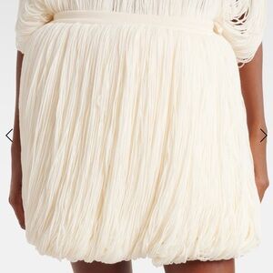 BNWT Alaia Cream Fringe A-Line Skirt
